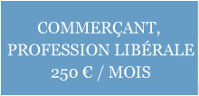 Commerçant, Profession libérale, 250 € / mois